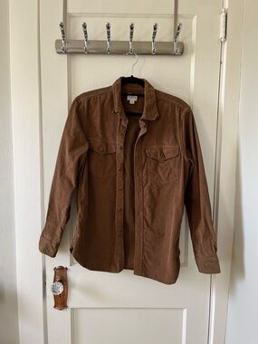Men’s J. Crew Brown Corduroy Shirt Jacket Shacket (S)